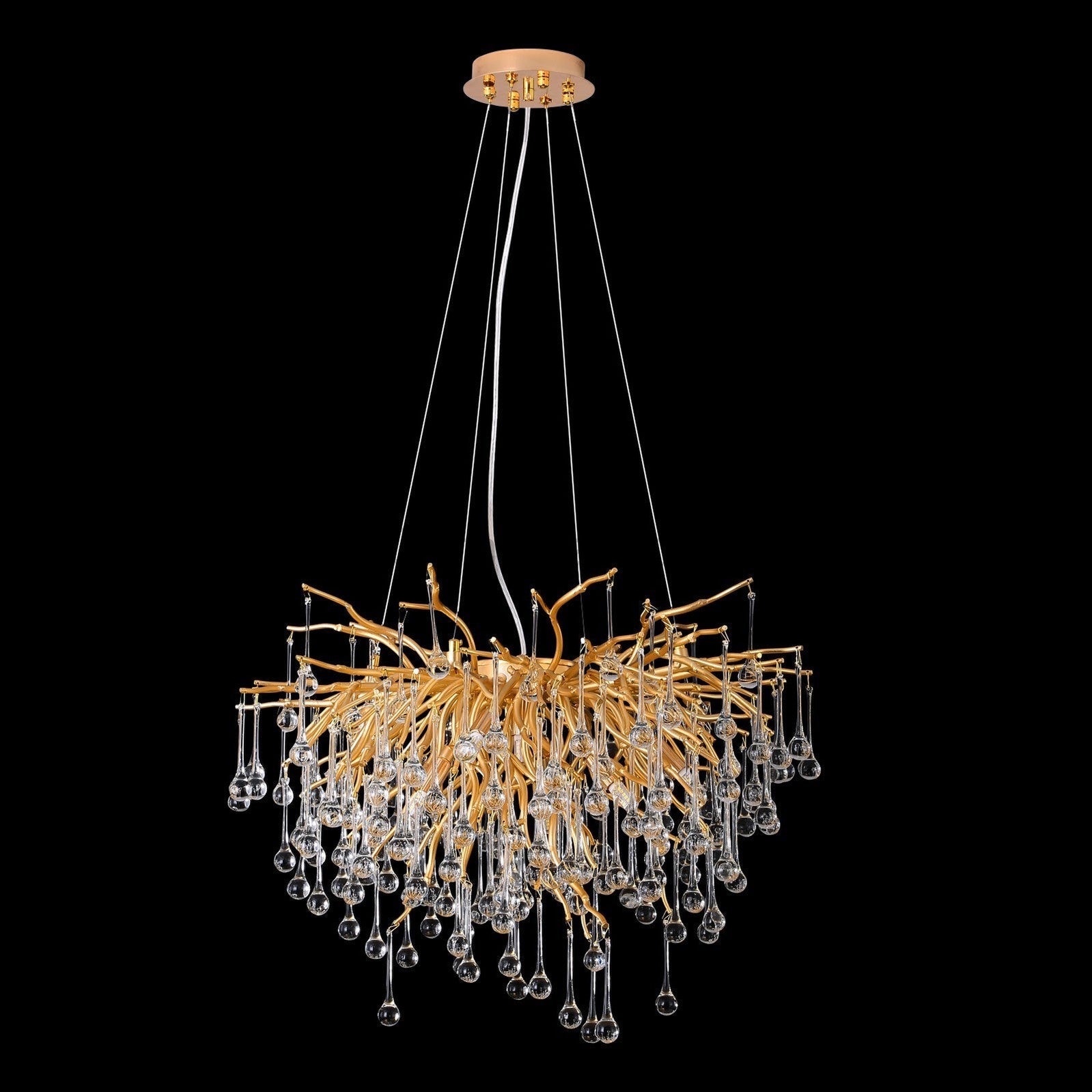 Doris Rain Branch Chandelier 23.5"D Gold - Camilalamps - CA - 530