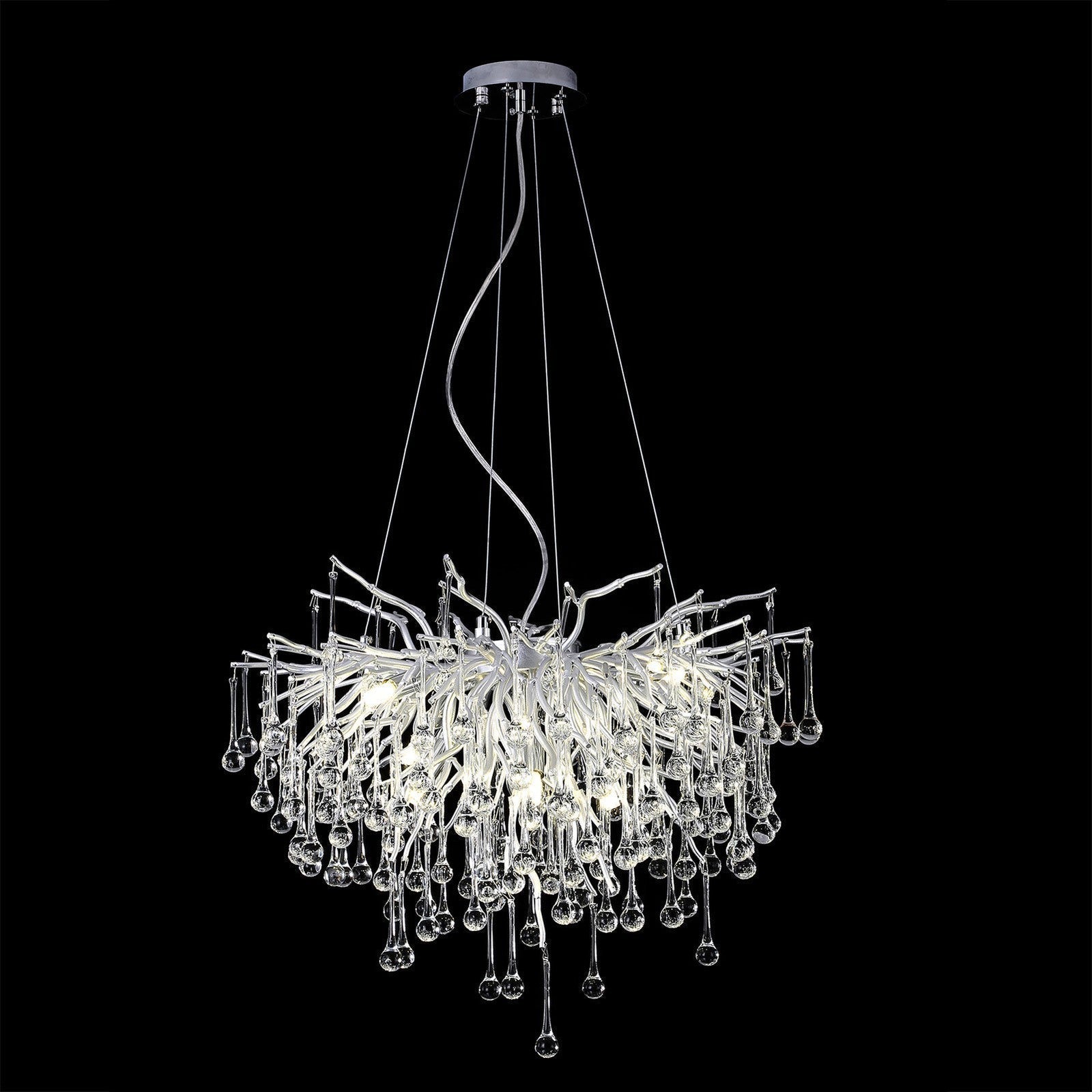 Doris Rain Branch Chandelier Dia 23.5" Silver - Camilalamps - CA - 533