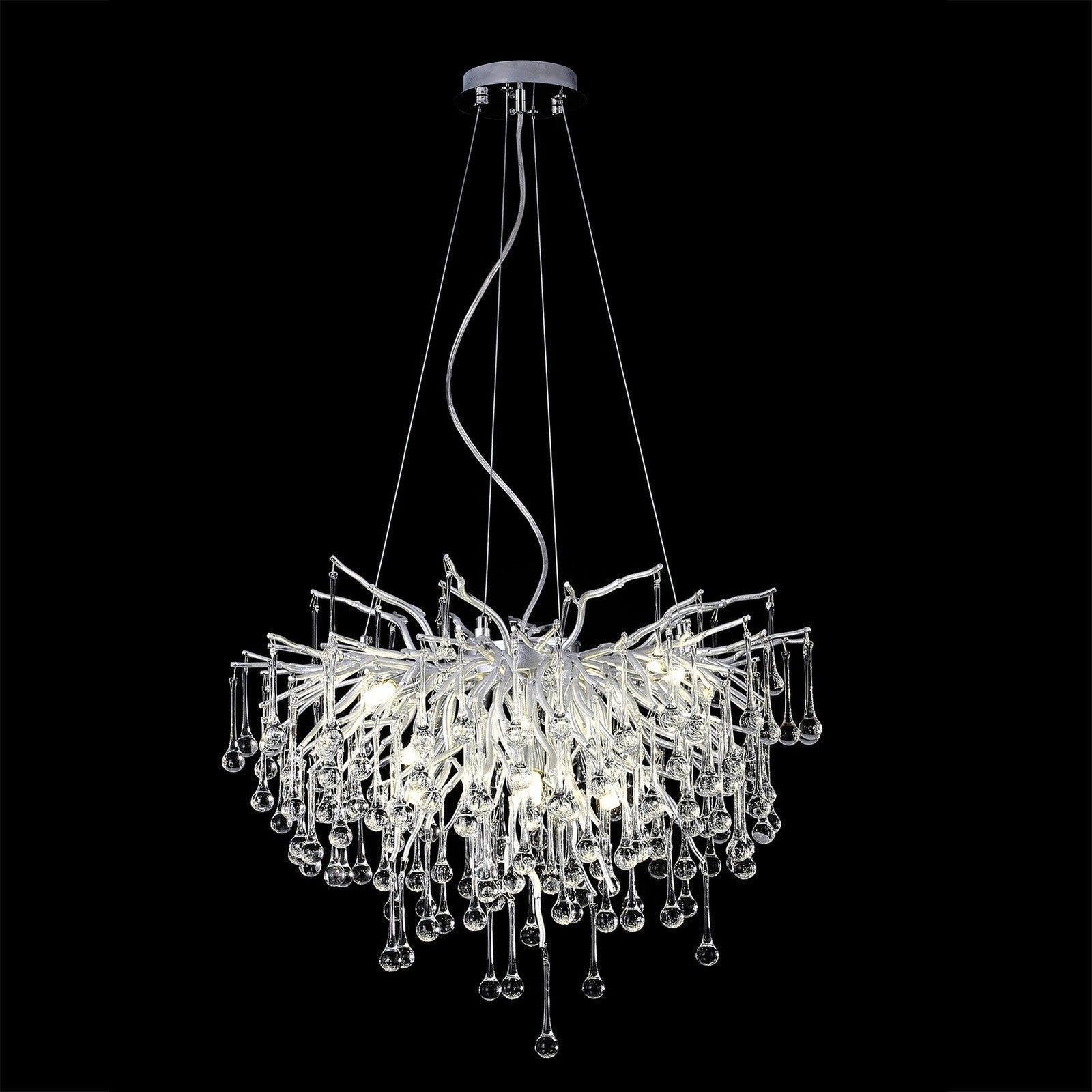 Doris Rain Branch Chandelier Dia 23.5" Silver - Camilalamps - Ca-1533