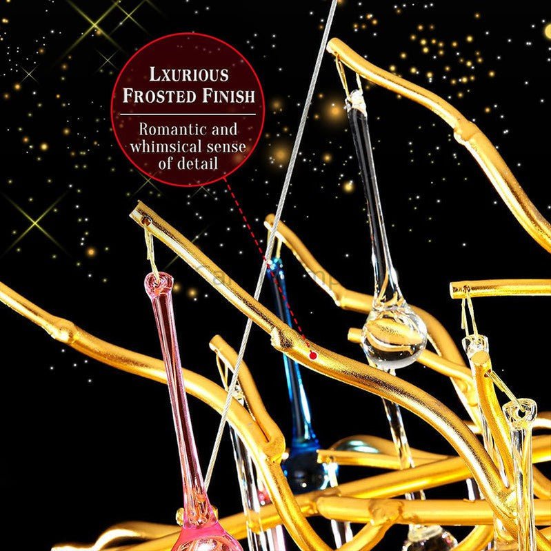 Doris Rain Crystal Branch Chandelier 54"L - Camilalamps - CA - 538