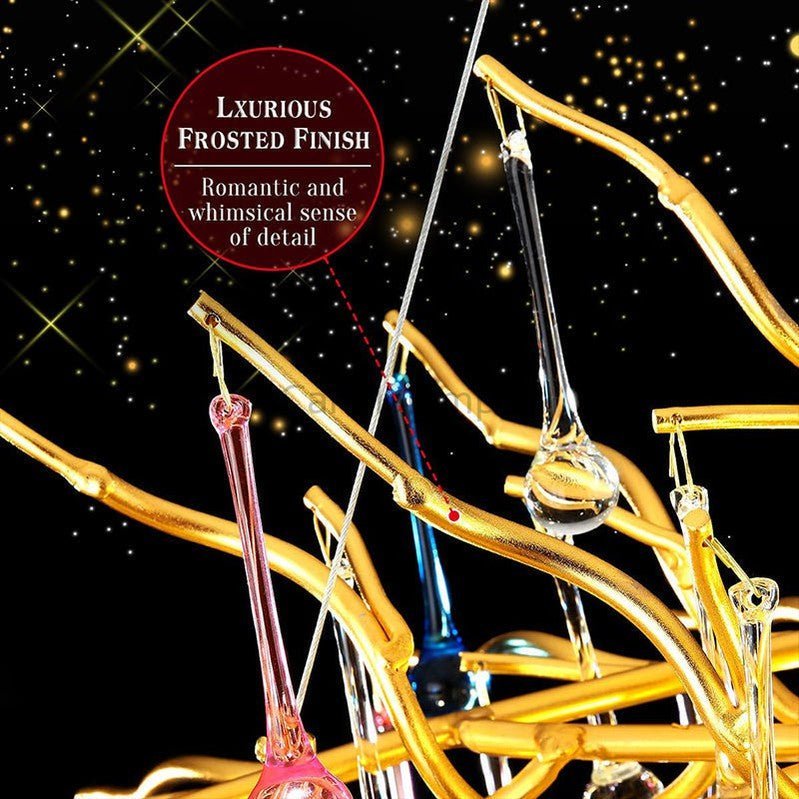 Doris Rain Crystal Branch Chandelier 54"L - Camilalamps - Ca-1538