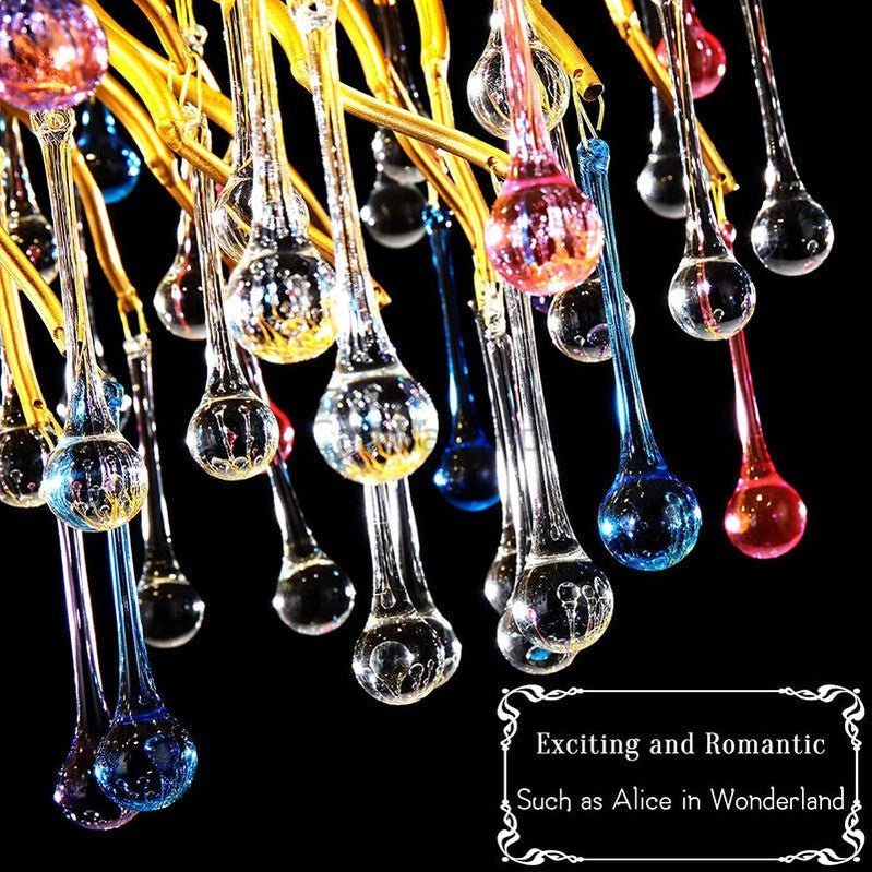 Doris Rain Crystal Branch Chandelier 54"L - Camilalamps - Ca-1538