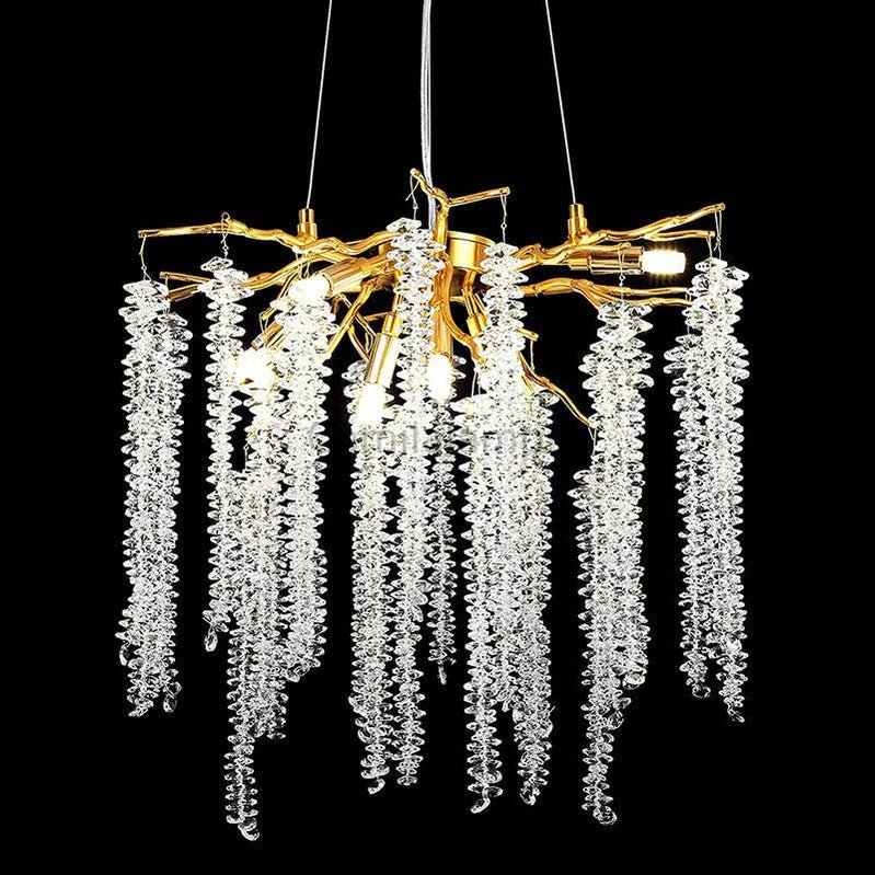 Doris White Crystal Branch Chandelier 20.5"D - Camilalamps - CA - 537