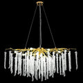 Doris White Crystal Branch Round Chandelier D20.5