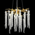 Doris White Crystal Branch Round Chandelier D20.5