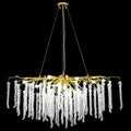 Doris White Crystal Rectangle Branch Chandelier Gold 45