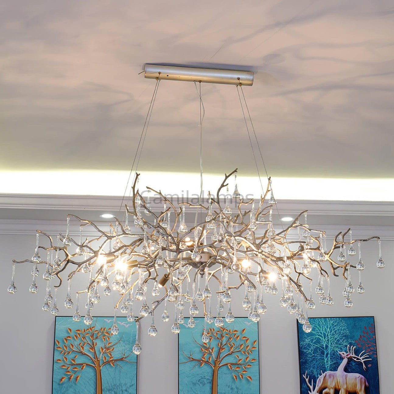 Drios Raindrop Chandelier - Camilalamps - Caa-110015a6