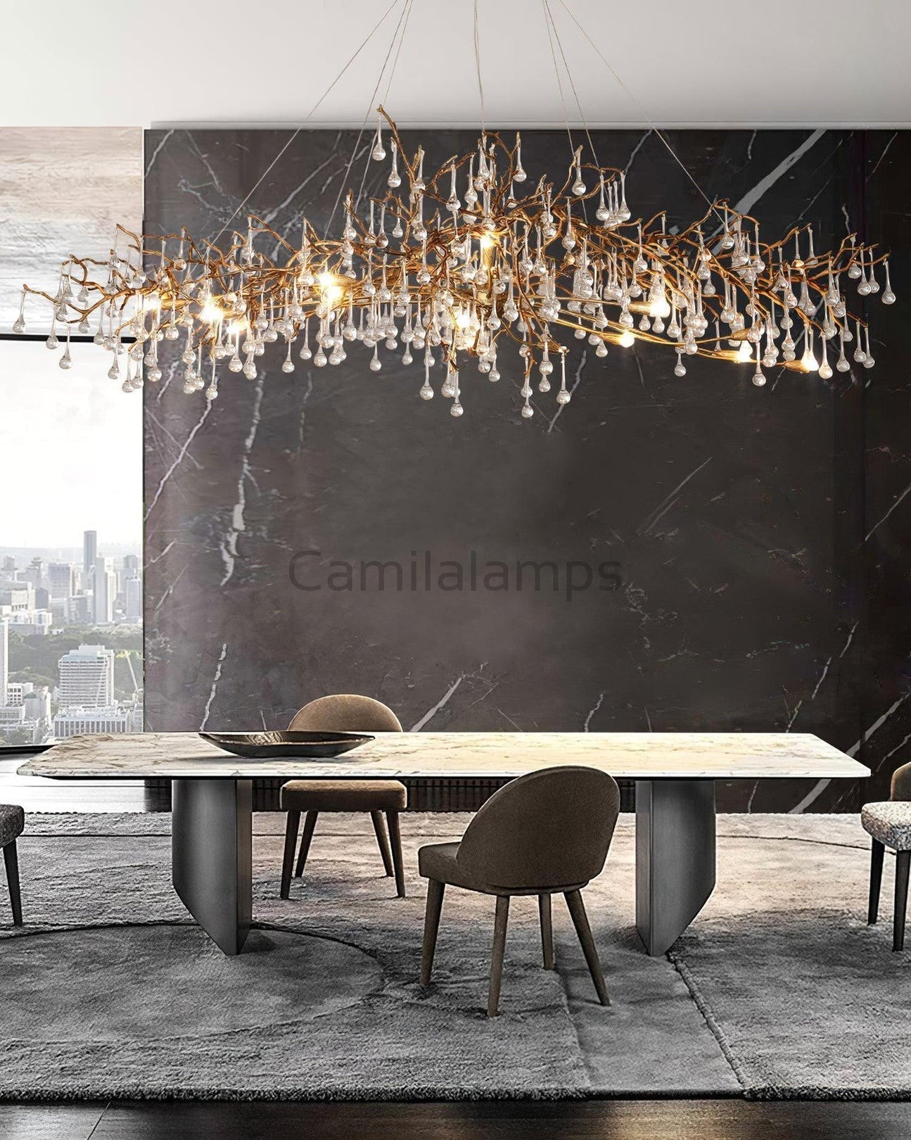 Drios Raindrop Chandelier - Camilalamps - Caa-110015a9