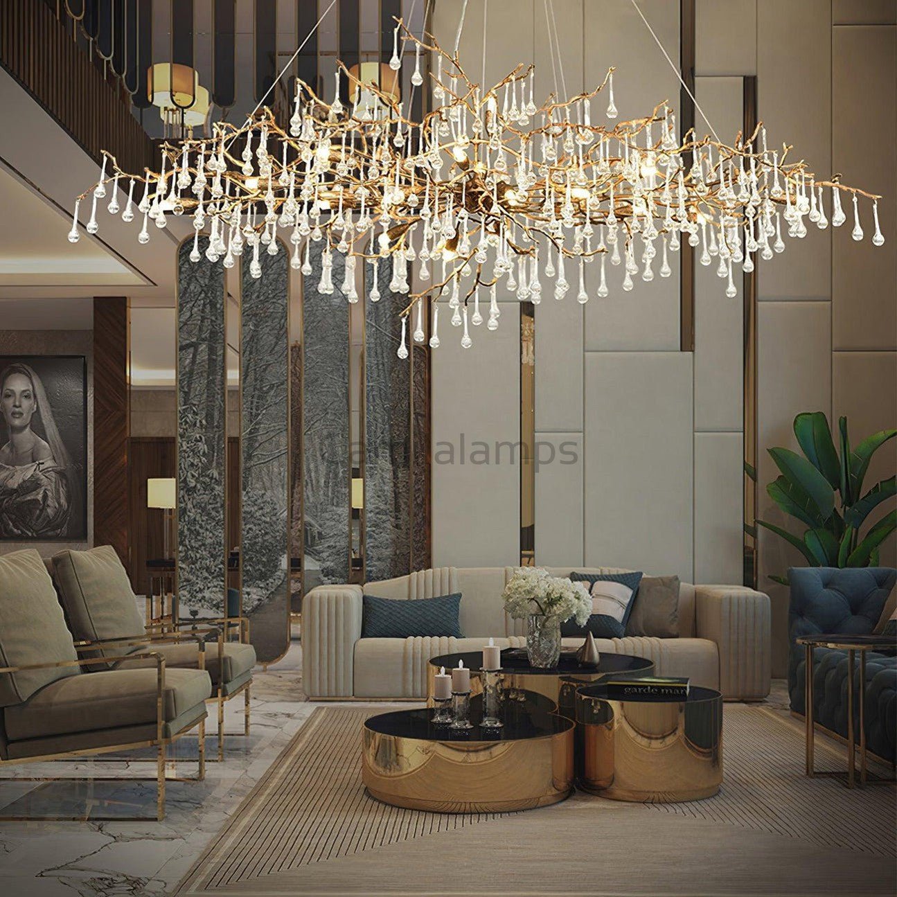 Drios Raindrop Chandelier - Camilalamps - CAA - 10015A6