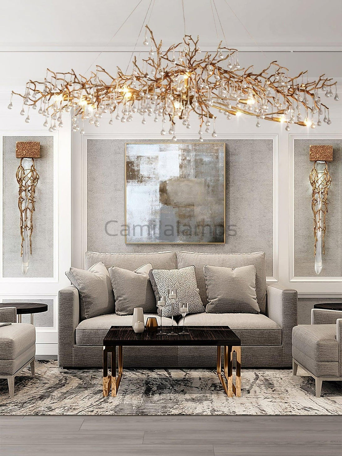 Drios Raindrop Chandelier - Camilalamps - Caa-110015a8