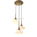 Duco S Modern Brass Chandelier - Antique Brass Finish | White Glass | Black Finish | Alabaster - Eichholtz - Camilalamps - Duco - 975 - 1