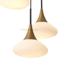 Duco S Modern Brass Chandelier - Antique Brass Finish | White Glass | Black Finish | Alabaster - Eichholtz - Camilalamps - Duco - 975 - 1