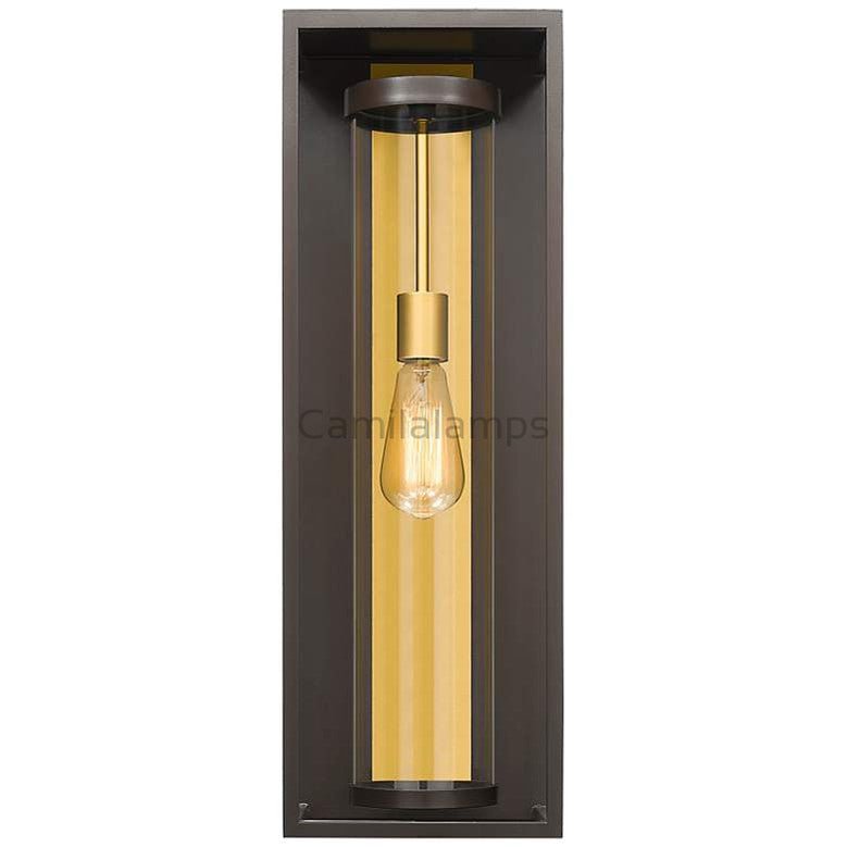 Dunbrochan 24 1/4" High Deep Bronze Brass Outdoor Wall Light - Camilalamps - CA - DADWE - 1