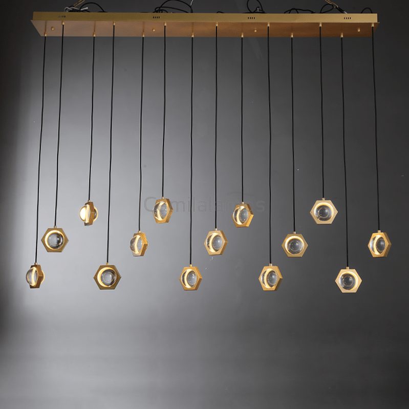 Eclatamt Planet Linear Chandelier 54", 72" - Camilalamps - CAM1424