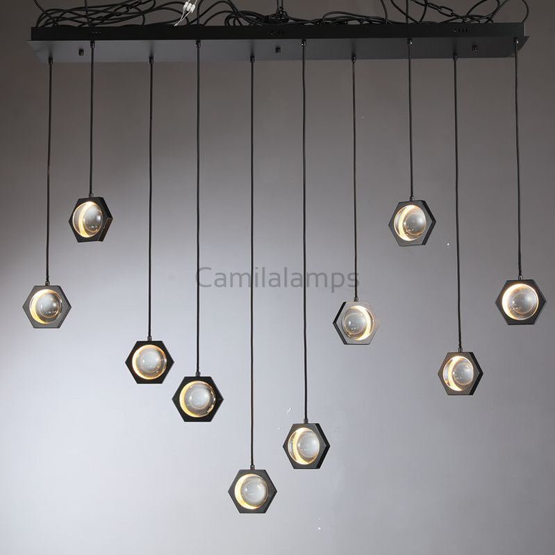 Eclatamt Planet Linear Chandelier 54", 72" - Camilalamps - CAM1422
