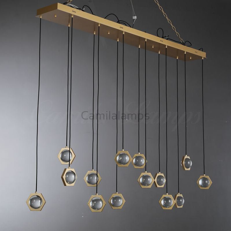 Eclatamt Planet Linear Chandelier 54", 72" - Camilalamps - CAM1421