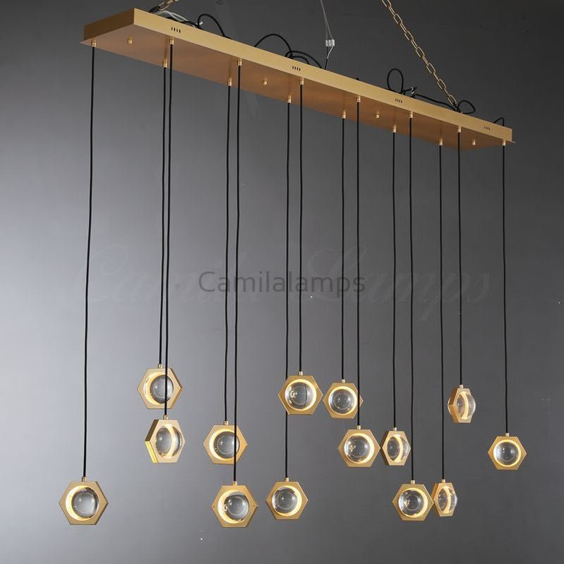 Eclatamt Planet Linear Chandelier 54", 72" - Camilalamps - CAM1421