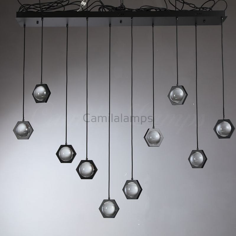 Eclatamt Planet Linear Chandelier 54", 72" - Camilalamps - CAM1421