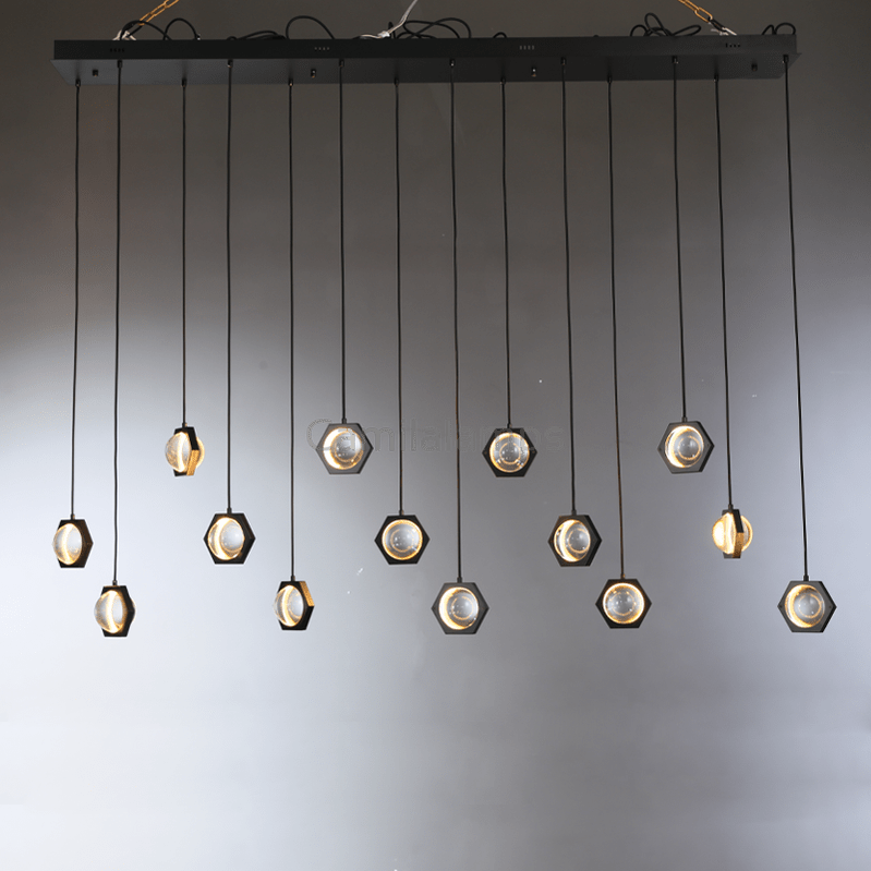 Eclatamt Planet Linear Chandelier 54", 72" - Camilalamps - CAM1425