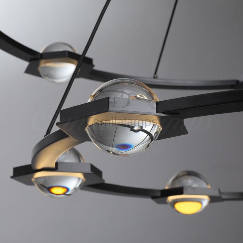 Eclatamt Planet Modern Round Two - Tier Chandelier - Camilalamps - CAM1437