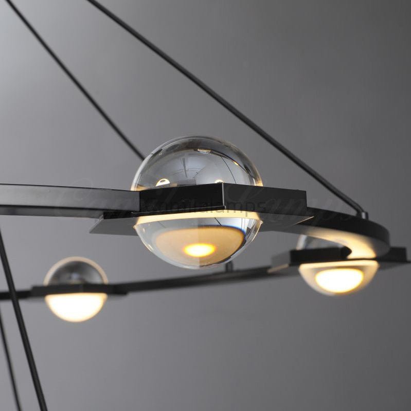 Eclatamt Planet Modern Round Two - Tier Chandelier - Camilalamps - CAM1437