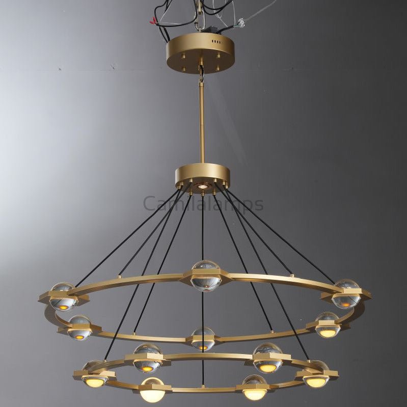 Eclatamt Planet Modern Round Two - Tier Chandelier - Camilalamps - CAM1436