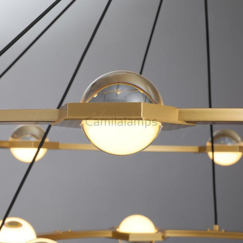 Eclatamt Planet Modern Round Two - Tier Chandelier - Camilalamps - CAM1439