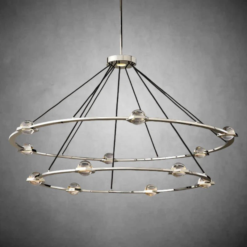 Eclatamt Planet Modern Round Two - Tier Chandelier - Camilalamps - CAM1441