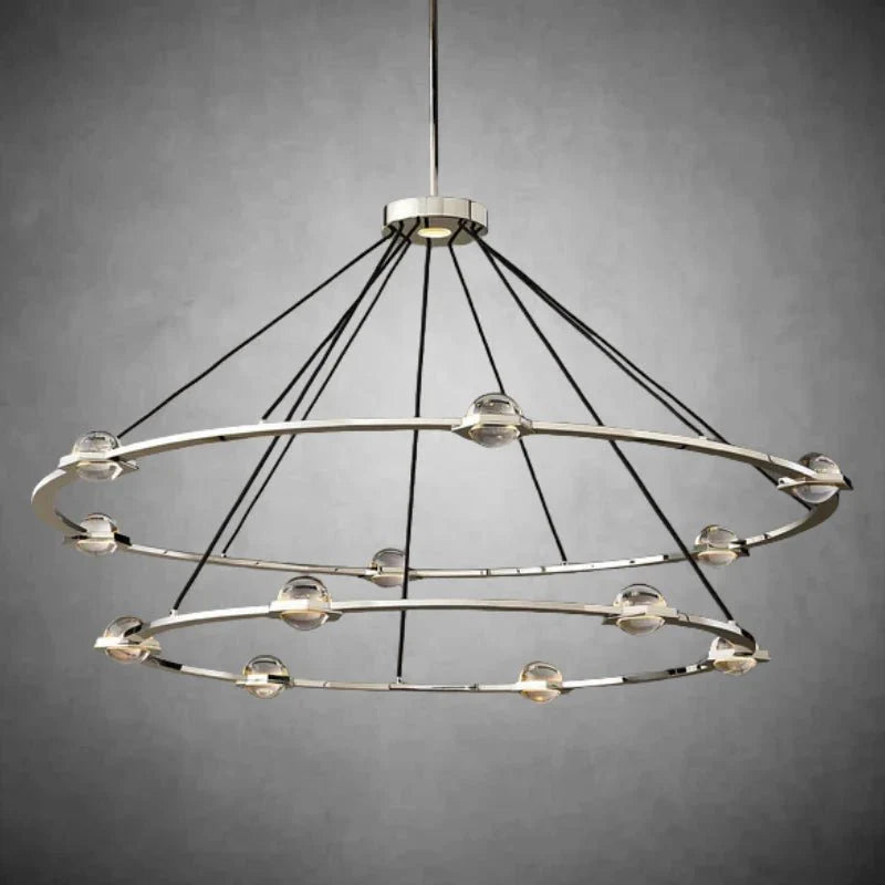Eclatamt Planet Modern Round Two - Tier Chandelier - Camilalamps - CAM1441
