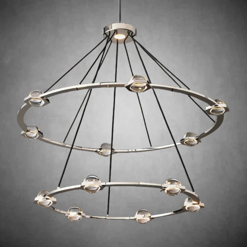 Eclatamt Planet Modern Round Two - Tier Chandelier - Camilalamps - CAM1438