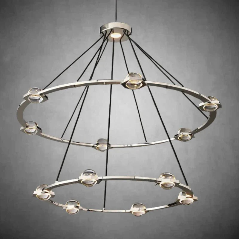Eclatamt Planet Modern Round Two - Tier Chandelier - Camilalamps - CAM1438