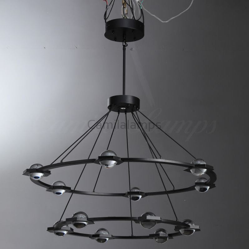 Eclatamt Planet Modern Round Two - Tier Chandelier - Camilalamps - CAM1440