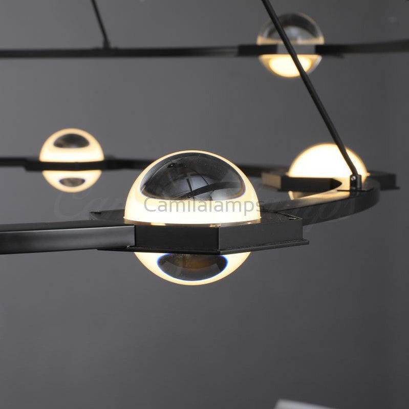 Eclatamt Planet Modern Round Two - Tier Chandelier - Camilalamps - CAM1437