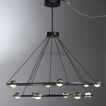 Eclatamt Planet Modern Round Two - Tier Chandelier - Camilalamps - CAM1440