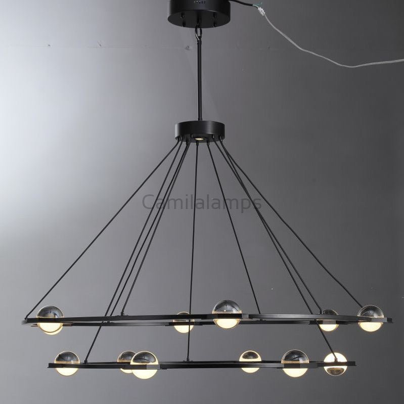 Eclatamt Planet Modern Round Two - Tier Chandelier - Camilalamps - CAM1440