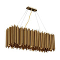 Edith Stainless Steel Tube Rectangle Chandelier - Camilalamps - ILM0328