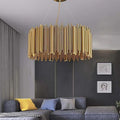 Edith Stainless Steel Tube Round Chandelier - Camilalamps - ILM0327