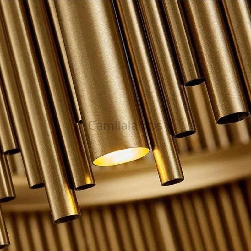 Edith Stainless Steel Tube Round Chandelier - Camilalamps - ILM0326