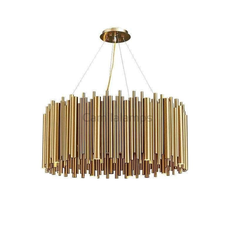 Edith Stainless Steel Tube Round Chandelier - Camilalamps - ILM0326