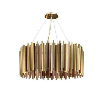Edith Stainless Steel Tube Round Chandelier - Camilalamps - ILM0326