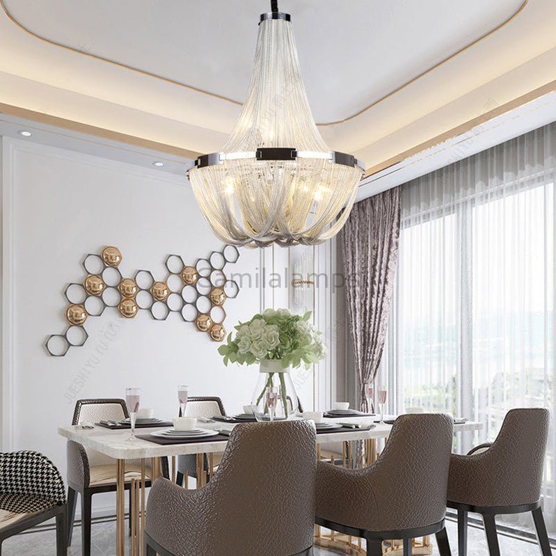 Eldorado Luxury Aluminum Chain Tassel Chandelier - Camilalamps - CA - A - 001