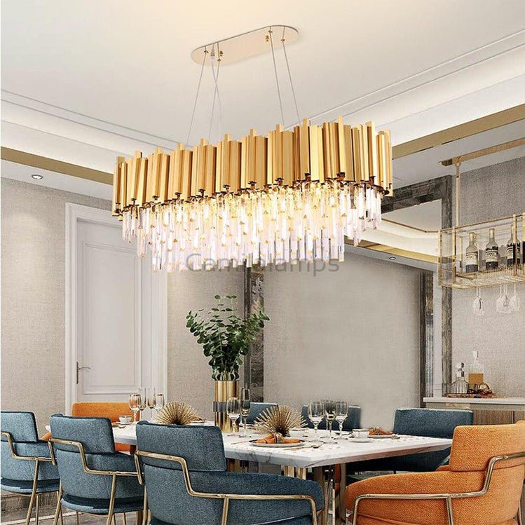 Elian Oval Crystal Chandelier - Camilalamps - CA - A - 688