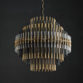 Emila Burnished Brass Chandelier 24''32''42'' - Camilalamps - CA10071