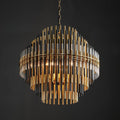 Emila Burnished Brass Chandelier 24''32''42'' - Camilalamps - CA10071
