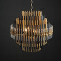 Emila Burnished Brass Chandelier 24''32''42'' - Camilalamps - CA10071