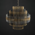 Emila Burnished Brass Chandelier 24''32''42'' - Camilalamps - CA10071