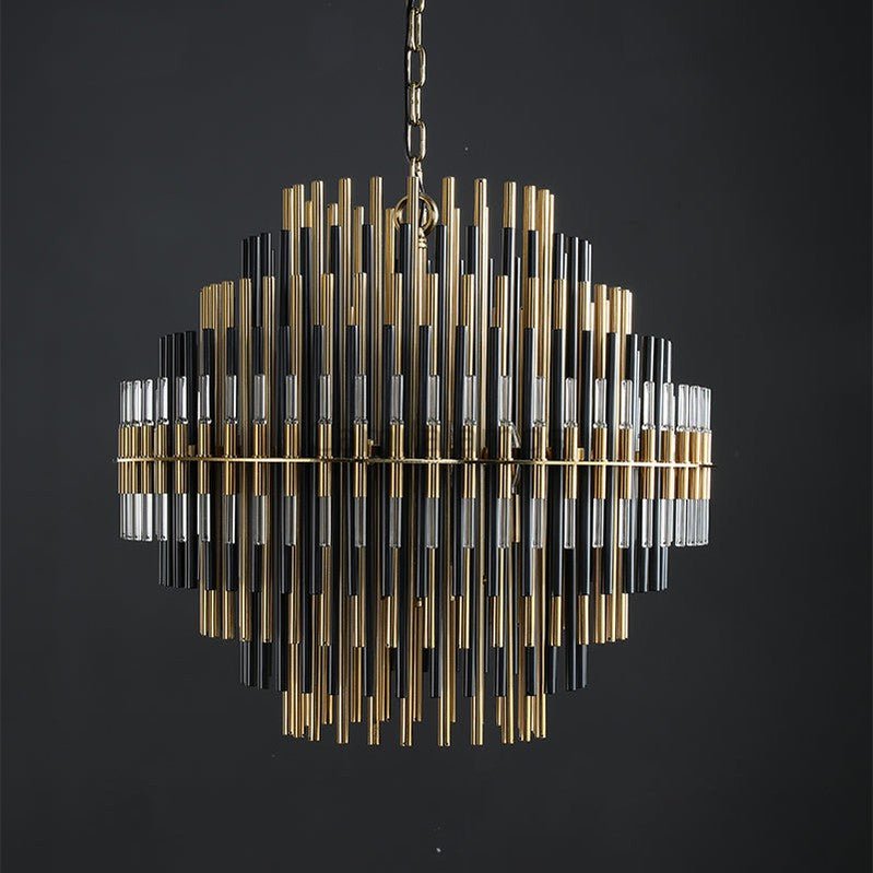 Emila Burnished Brass Chandelier 24''32''42'' - Camilalamps - CA10071