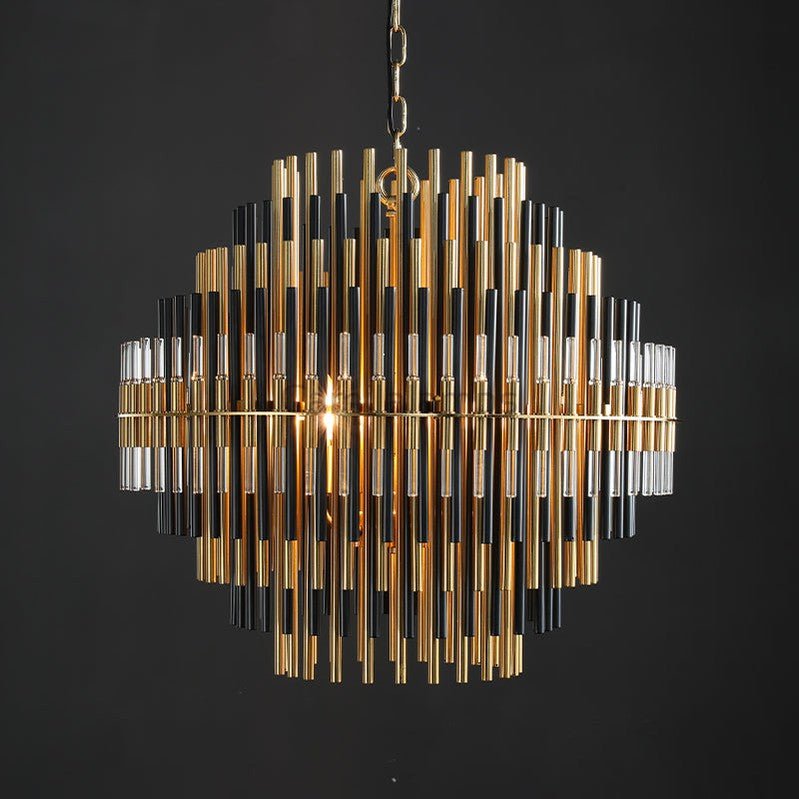 Emila Burnished Brass Chandelier 24''32''42'' - Camilalamps - CA10071