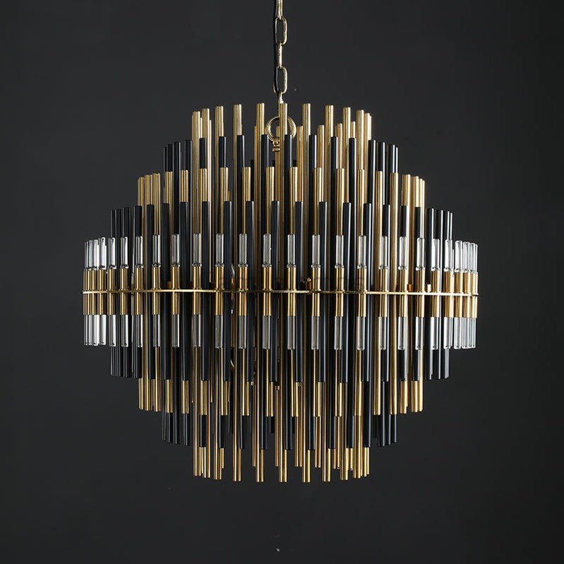 Emila Burnished Brass Chandelier 24''32''42'' - Camilalamps - CA10071