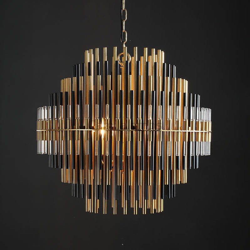 Emila Burnished Brass Chandelier 24''32''42'' - Camilalamps - CA10071